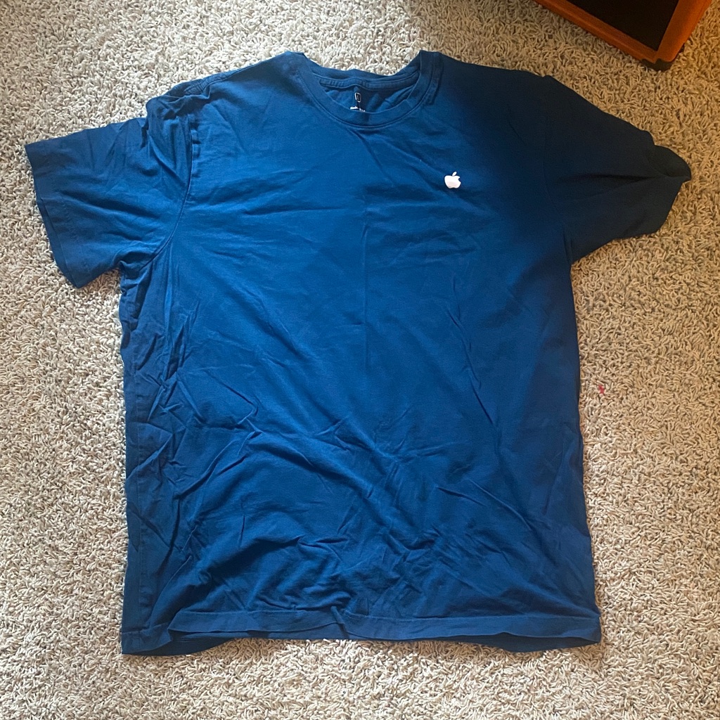 Official Apple Store Navy Blue Mens Short Sleeve Tee